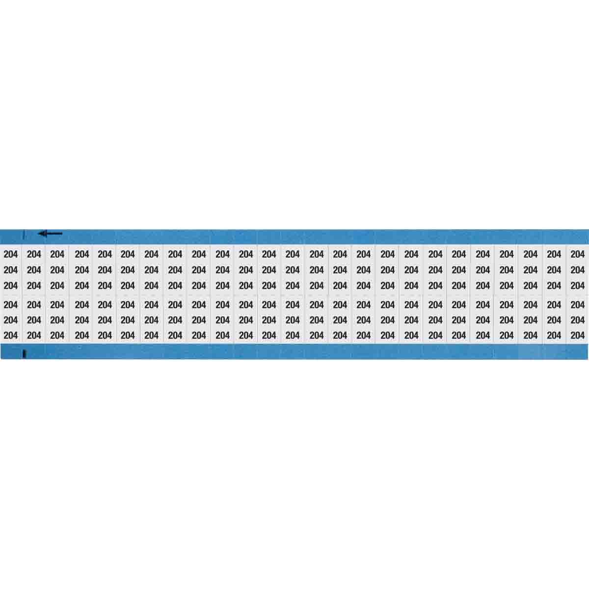 Wire Marker 0.75in H x 0.36in W, 204