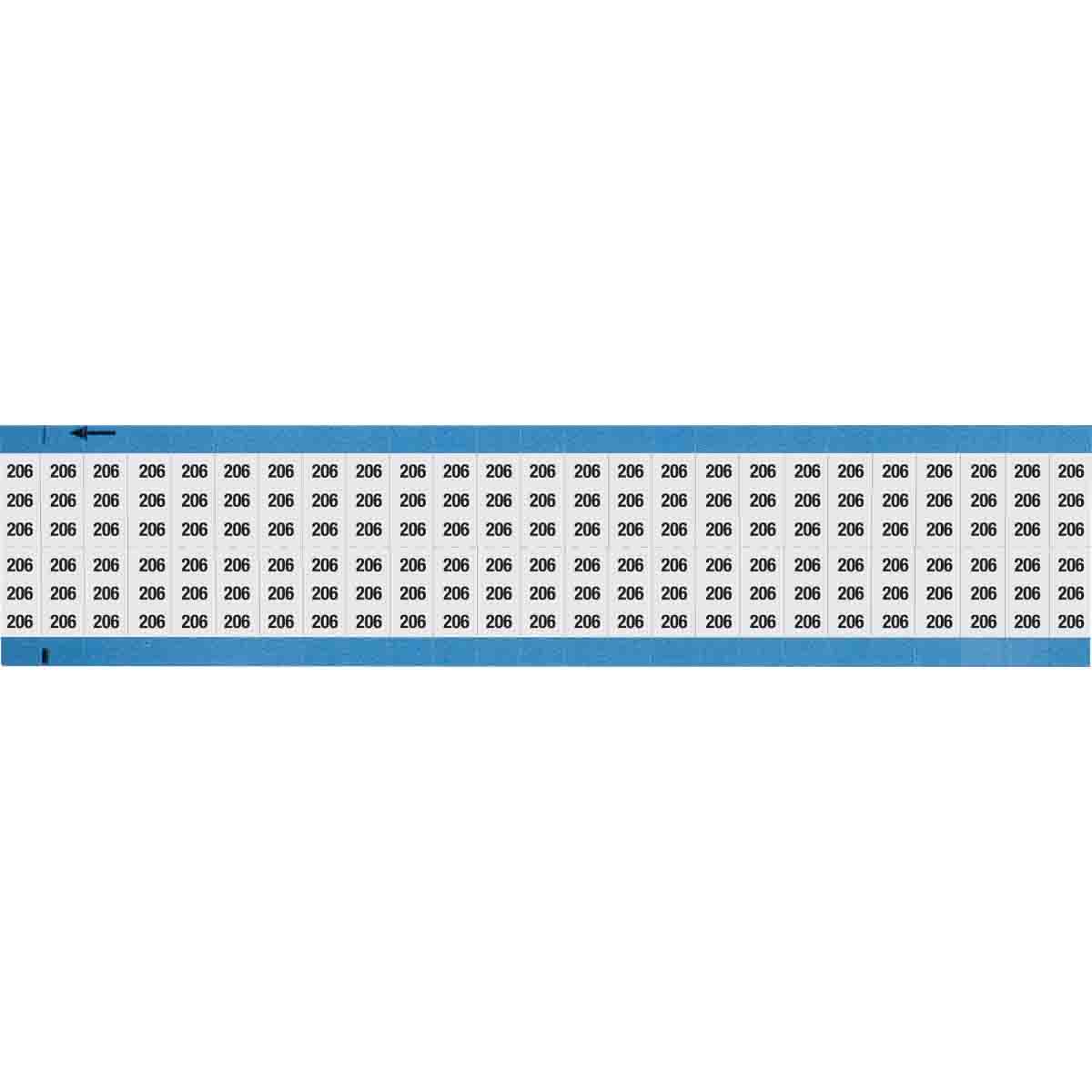 Wire Marker 0.75in H x 0.36in W, 206