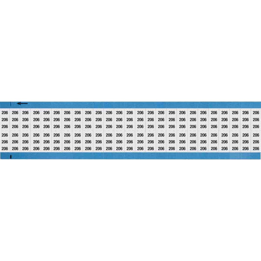 Wire Marker 0.75in H x 0.36in W, 206