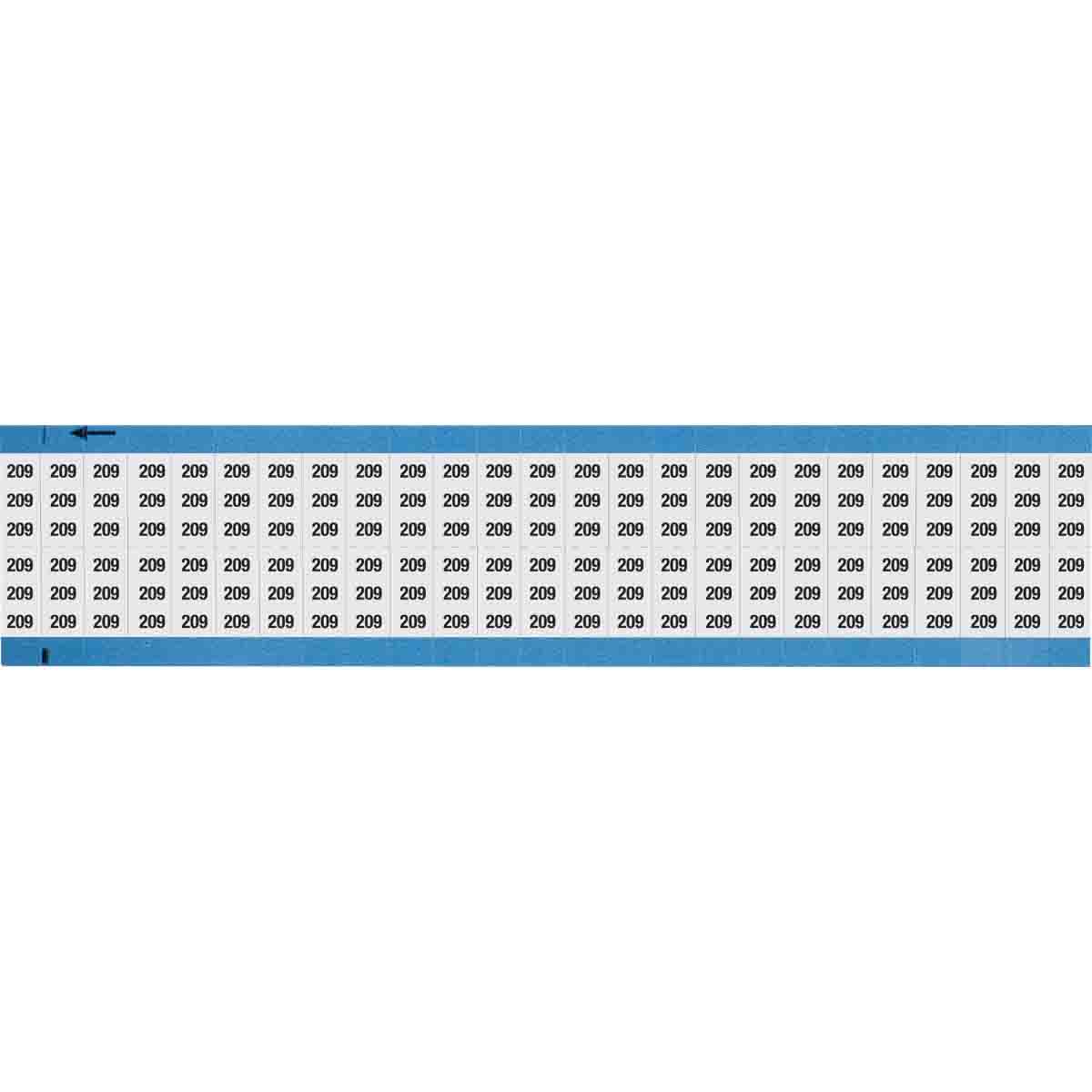 Wire Marker 0.75in H x 0.36in W, 209