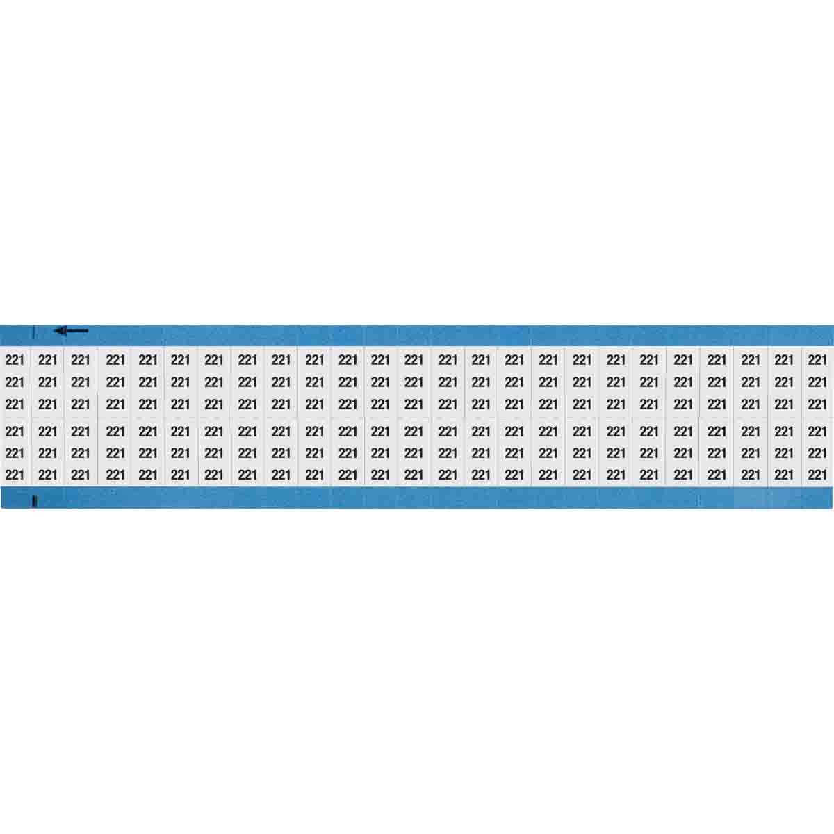 Wire Marker 0.75in H x 0.36in W, 221