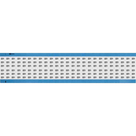 Wire Marker 0.75in H x 0.36in W, 221