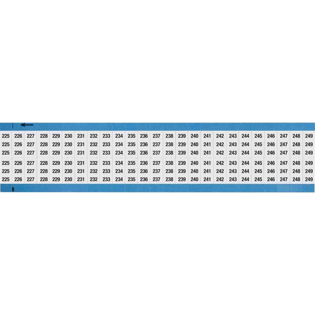 Wire Marker 0.75in H x 0.36in W, 225-249