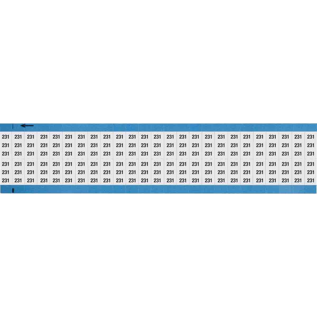 Wire Marker 0.75in H x 0.36in W, 231