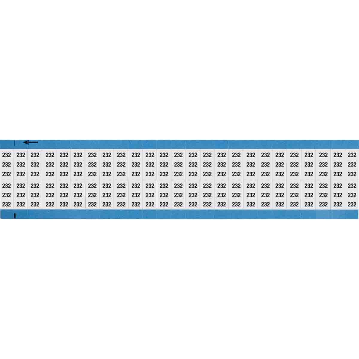 Wire Marker 0.75in H x 0.36in W, 232