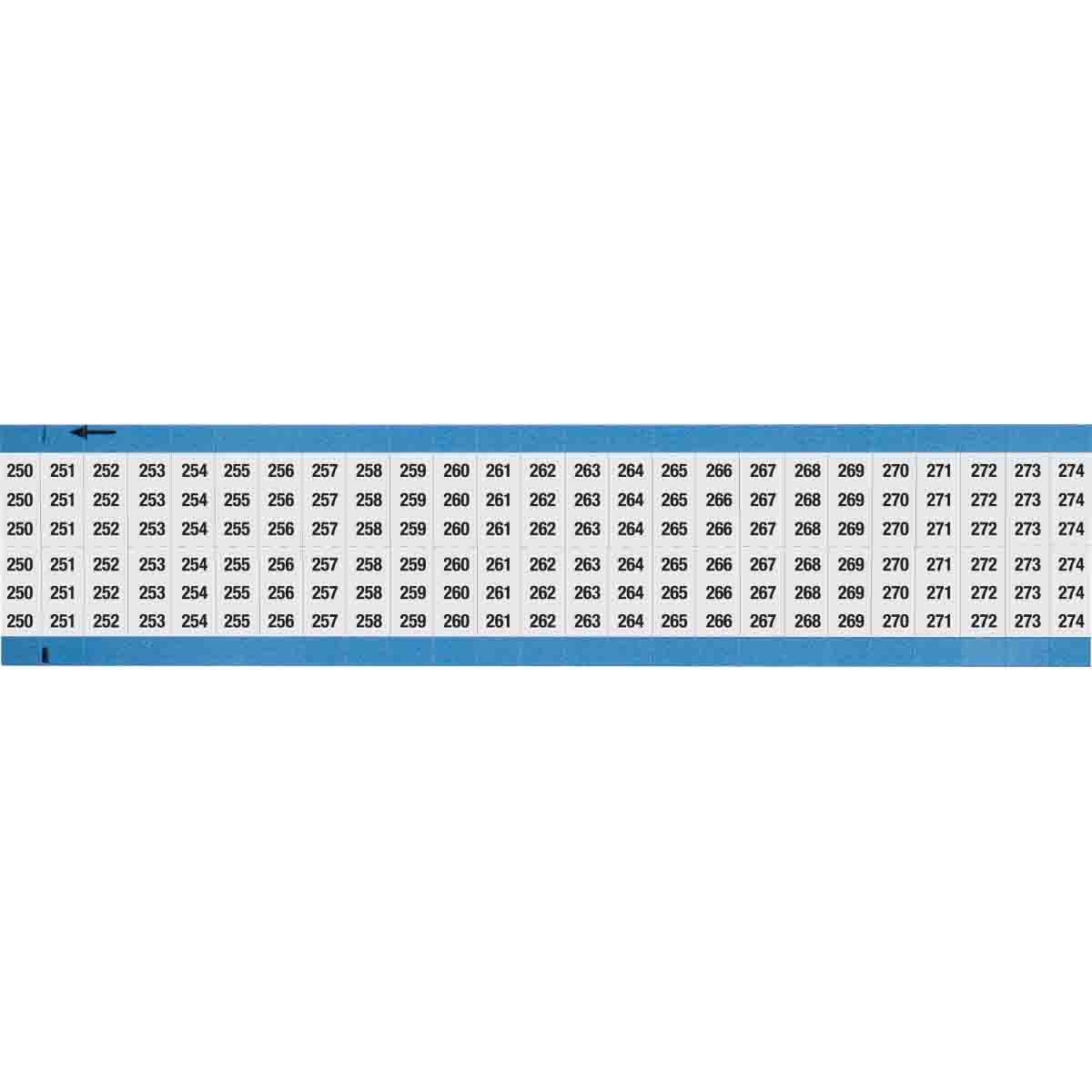 Wire Marker 0.75in H x 0.36in W, 250-274