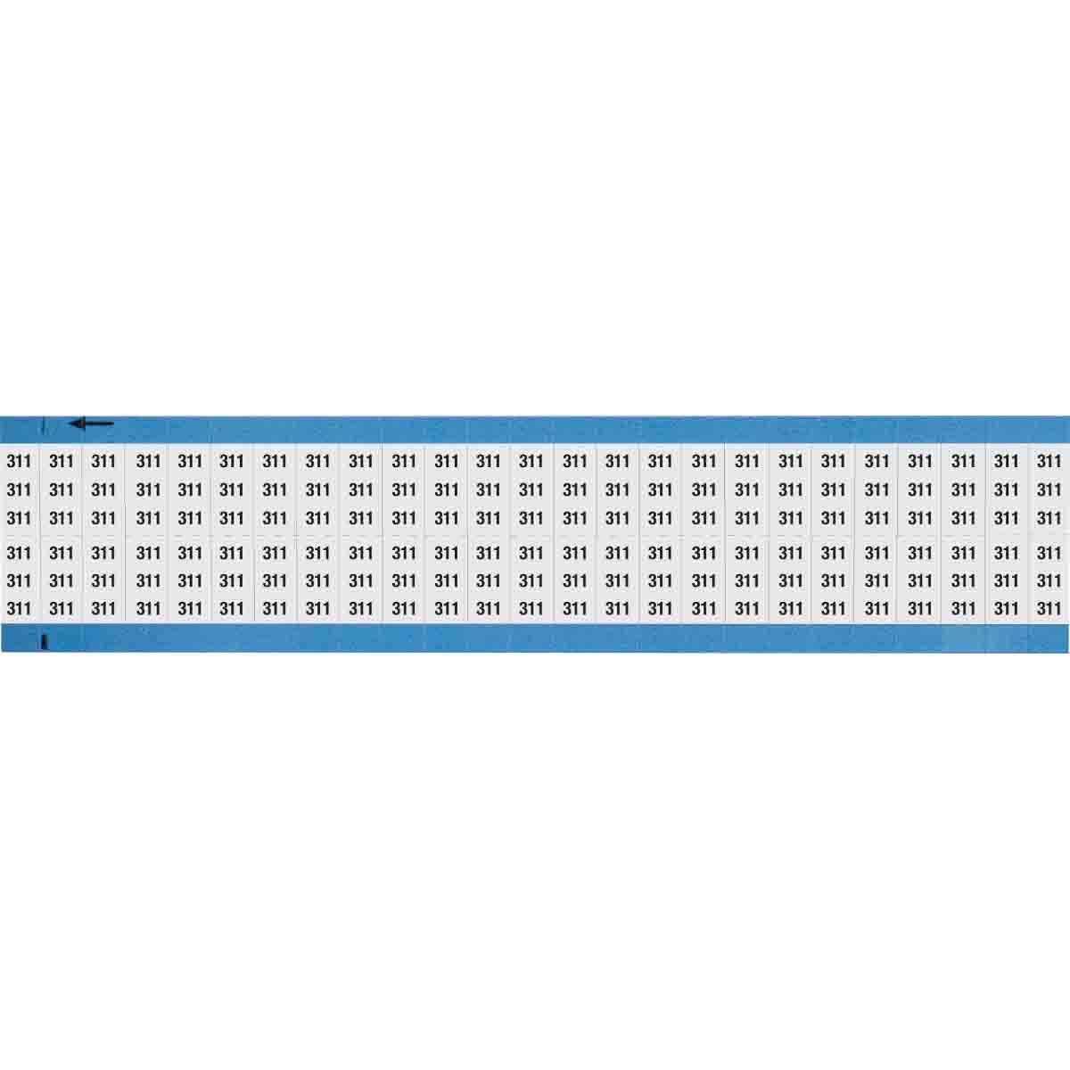 Wire Marker 0.75in H x 0.36in W, 311