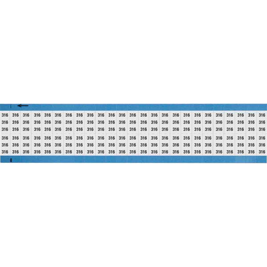 Wire Marker 0.75in H x 0.36in W, 316