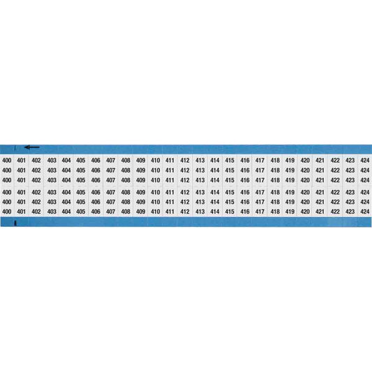 Wire Marker 0.75in H x 0.36in W, 400-424