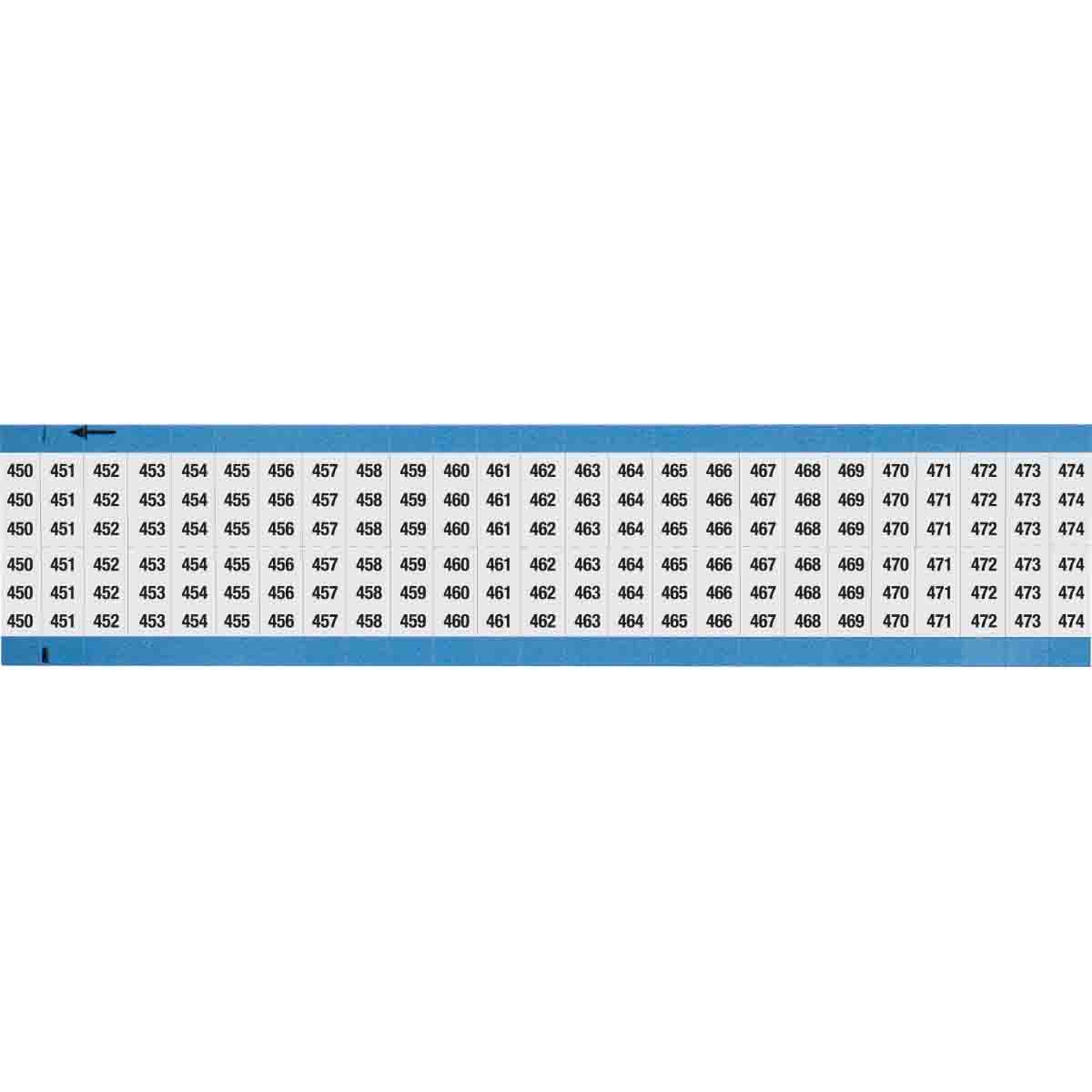 Wire Marker 0.75in H x 0.36in W, 450-474