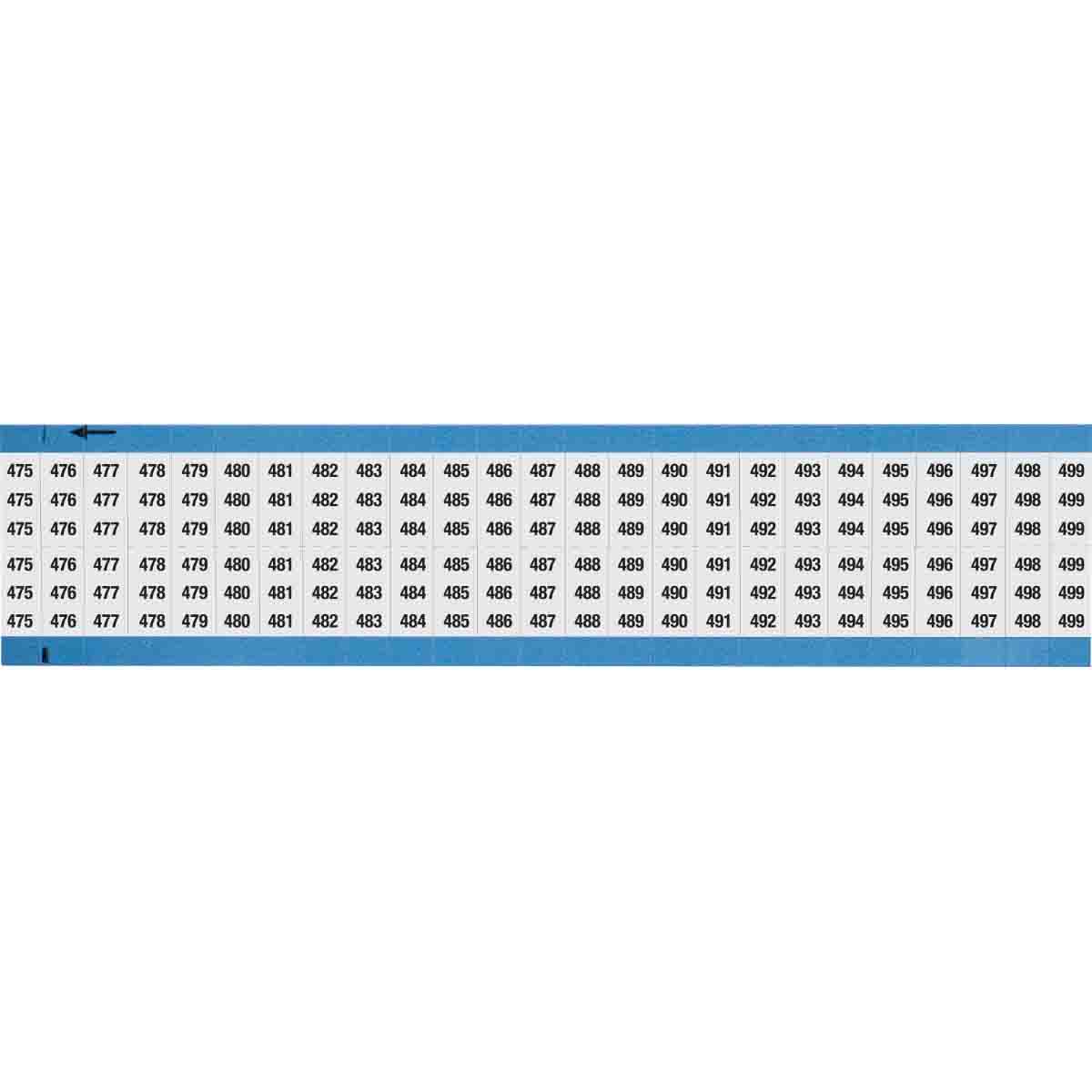 Wire Marker 0.75in H x 0.36in W, 475-499