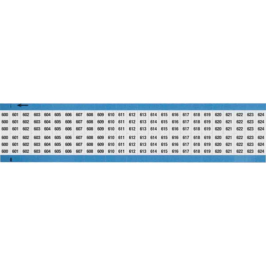 Wire Marker 0.75in H x 0.36in W, 600-624