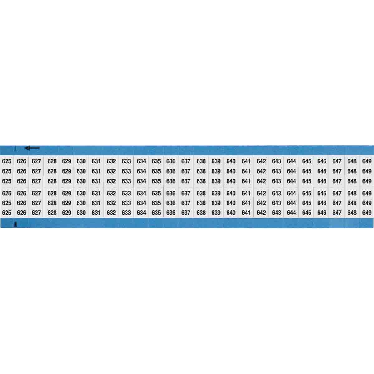 Wire Marker 0.75in H x 0.36in W, 625-649