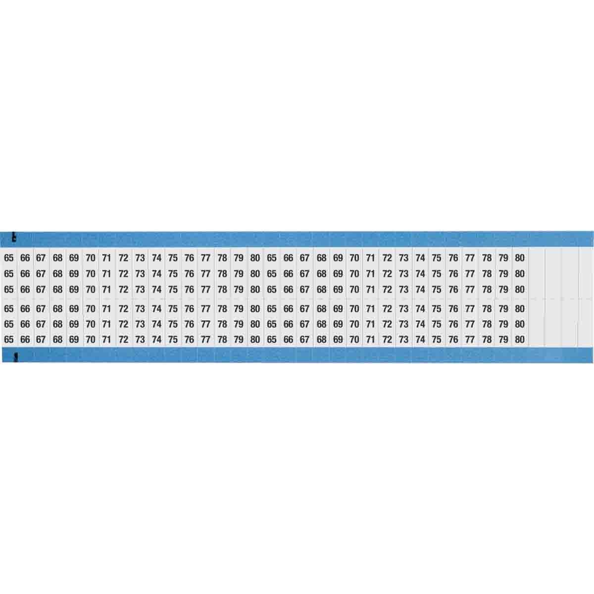 Wire Marker 0.75in H x 0.27in W, 65 to 80