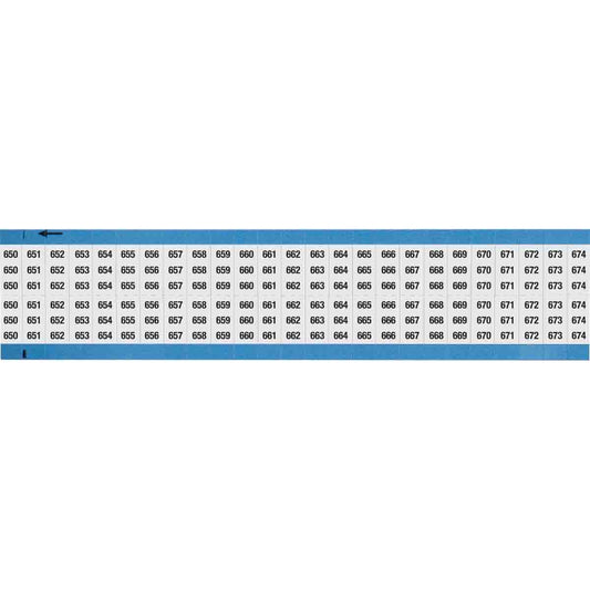 Wire Marker 0.75in H x 0.36in W, 650-674