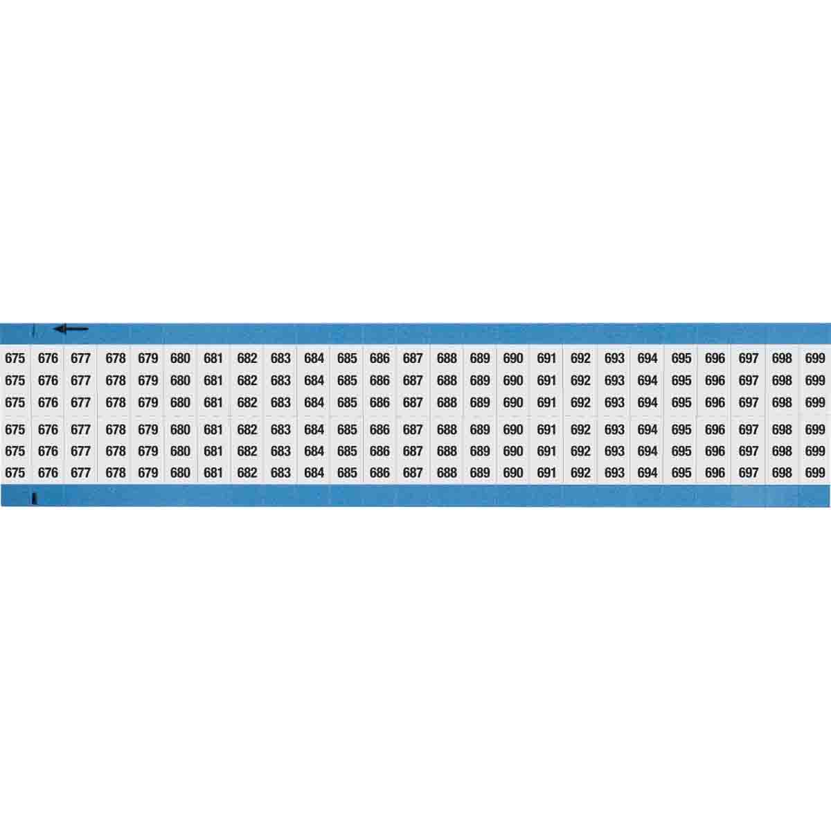 Wire Marker 0.75in H x 0.36in W, 675-699