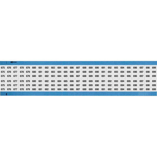 Wire Marker 0.75in H x 0.36in W, 675-699