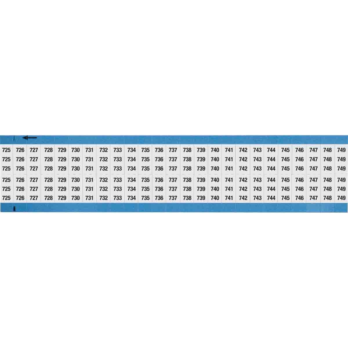 Wire Marker 0.75in H x 0.36in W, 725-749