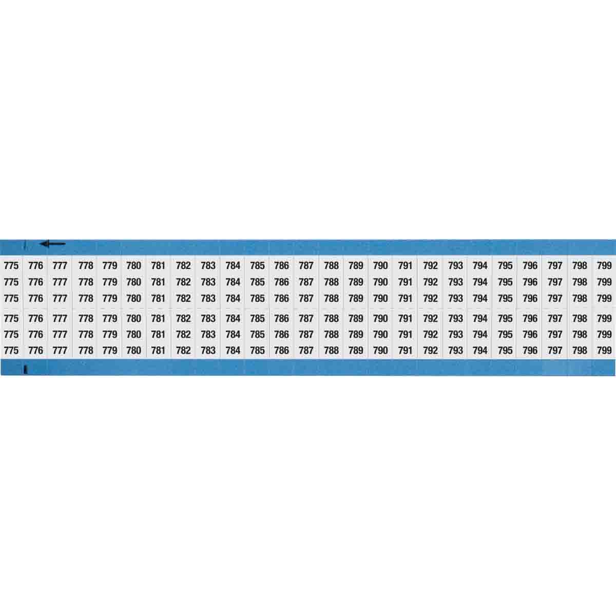 Wire Marker 0.75in H x 0.36in W, 775-799