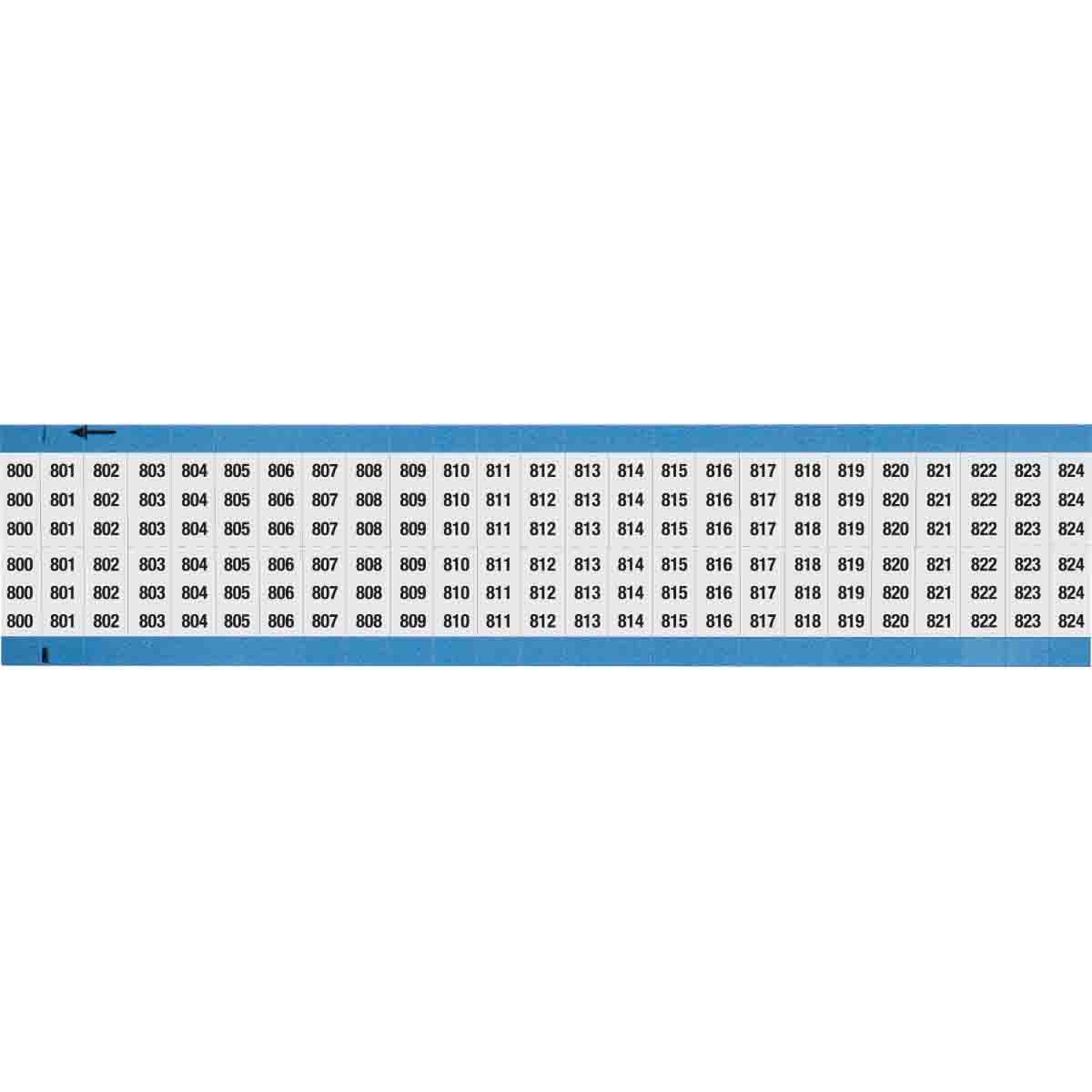 Wire Marker 0.75in H x 0.36in W, 800-824