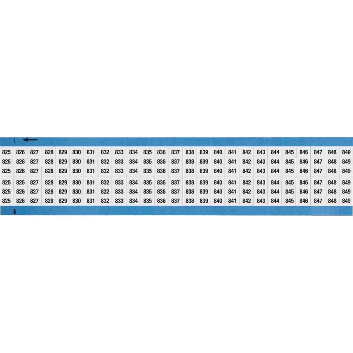 Wire Marker 0.75in H x 0.36in W, 825-849