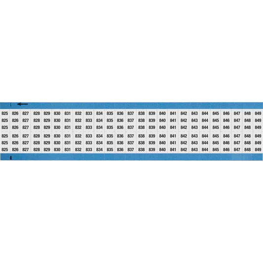 Wire Marker 0.75in H x 0.36in W, 825-849