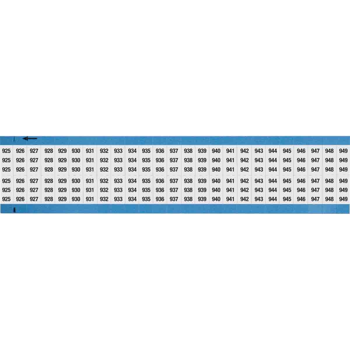 Wire Marker 0.75in H x 0.36in W, 925-949