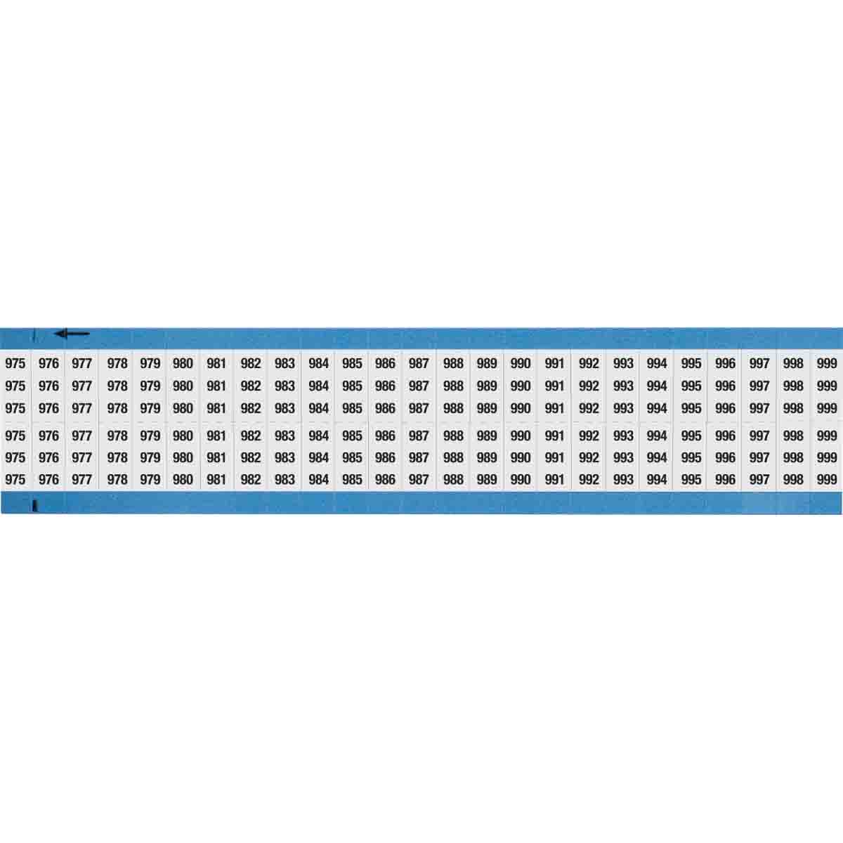 Wire Marker 0.75in H x 0.36in W, 975-999