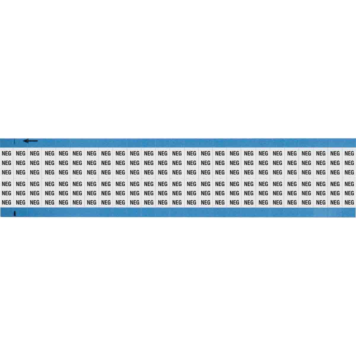 Wire Marker 0.75in H x 0.36in W, NEG