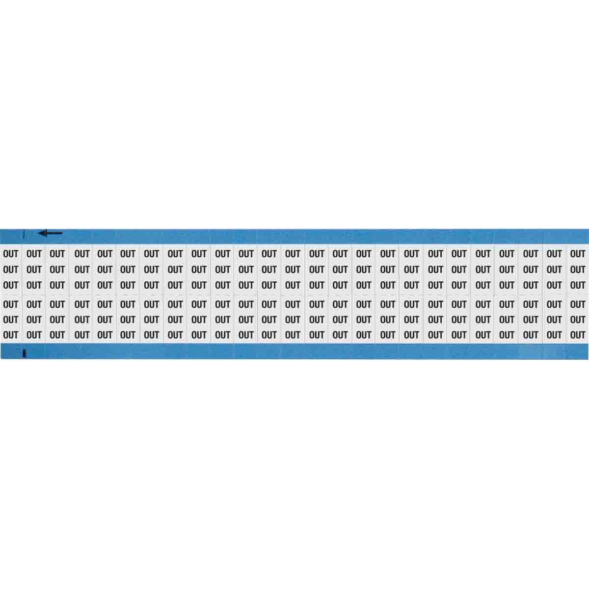 Wire Marker 0.75in H x 0.36in W, OUT