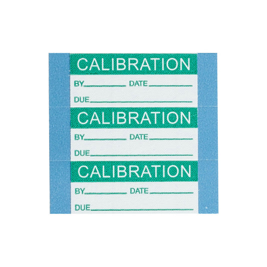 Calibration Lbls Cloth Grn/Wh 25Pk
