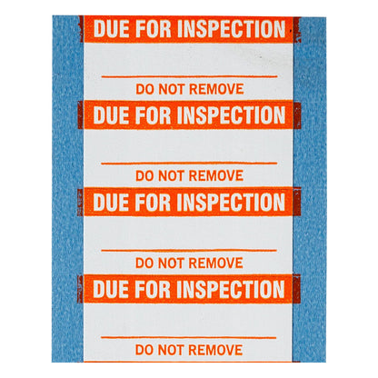 Ins Due Lbls Cloth Orange on Wh 25Pk