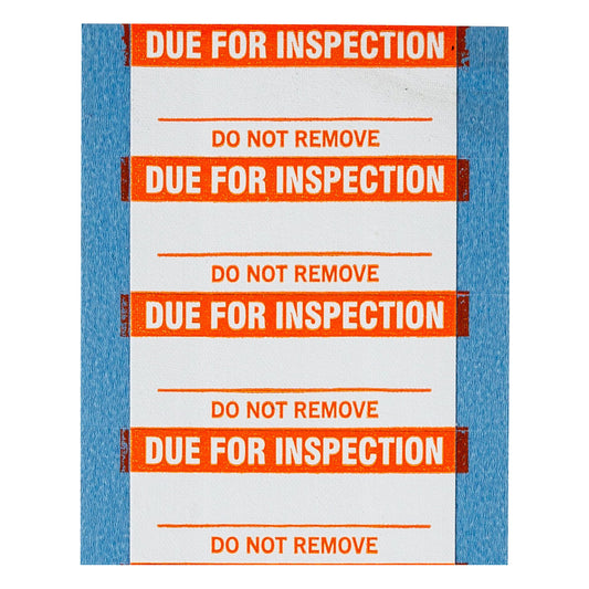 Ins Due Lbls Cloth Orange on Wh 25Pk