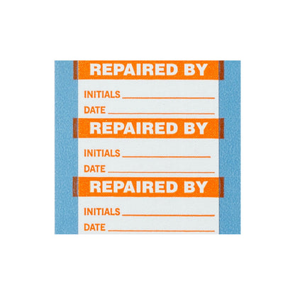 Repaired Lbls Cloth Orange on Wh 25Pk