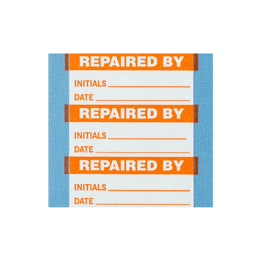 Repaired Lbls Cloth Orange on Wh 25Pk