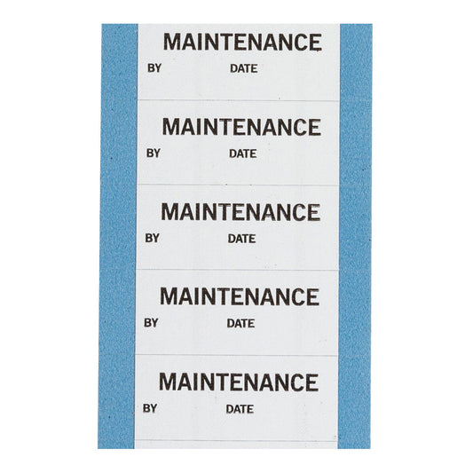 Maint Lbls Cloth Blk/Wh 25Pk