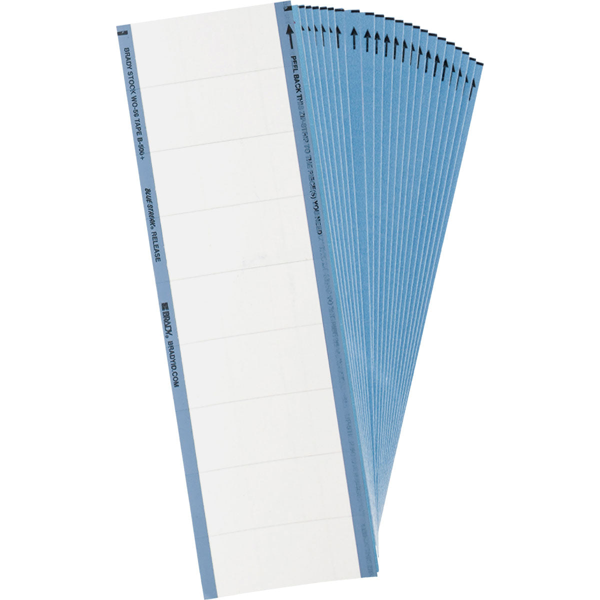 WO Cloth Lbls 1x2.25 WT 25/PK