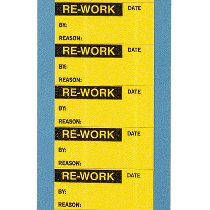 Quality Control Lbls Cloth BlK/Ylw 25Pk