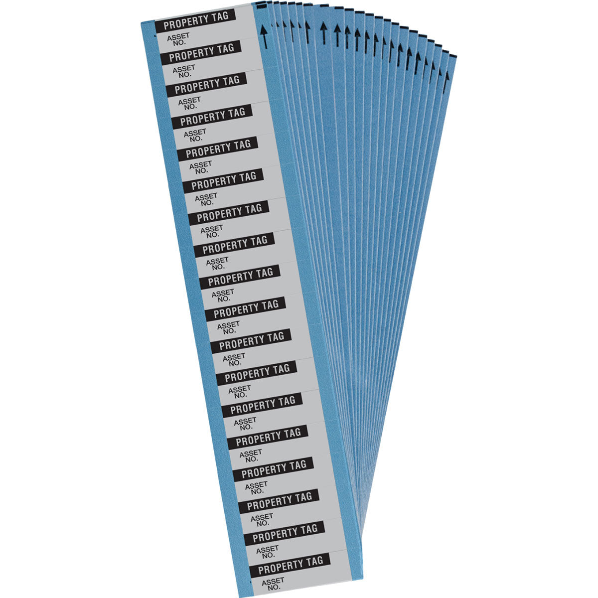 Property Tag Lbls Alum Foil BlK/Slv 25Pk