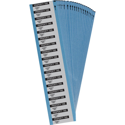 Property Tag Lbls Alum Foil BlK/Slv 25Pk