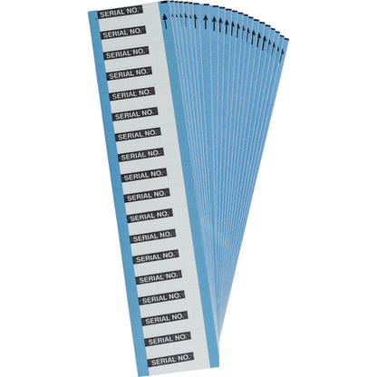 Inventory Ctrl Lbl Alum Foil BlK/Sl 25Pk