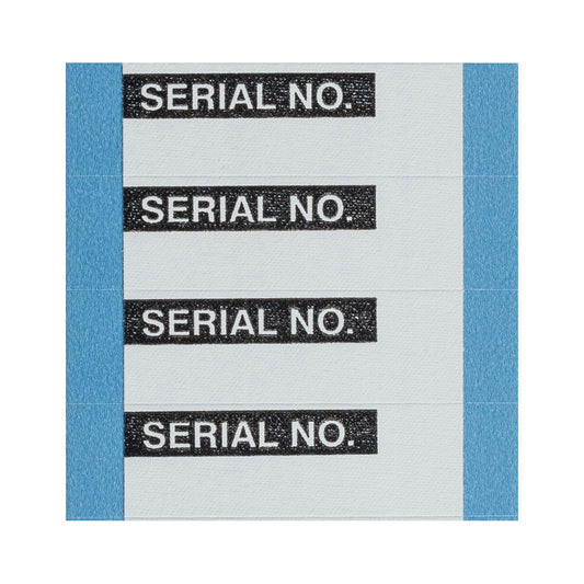 Inventory Ctrl Lbl Alum Foil BlK/Sl 25Pk