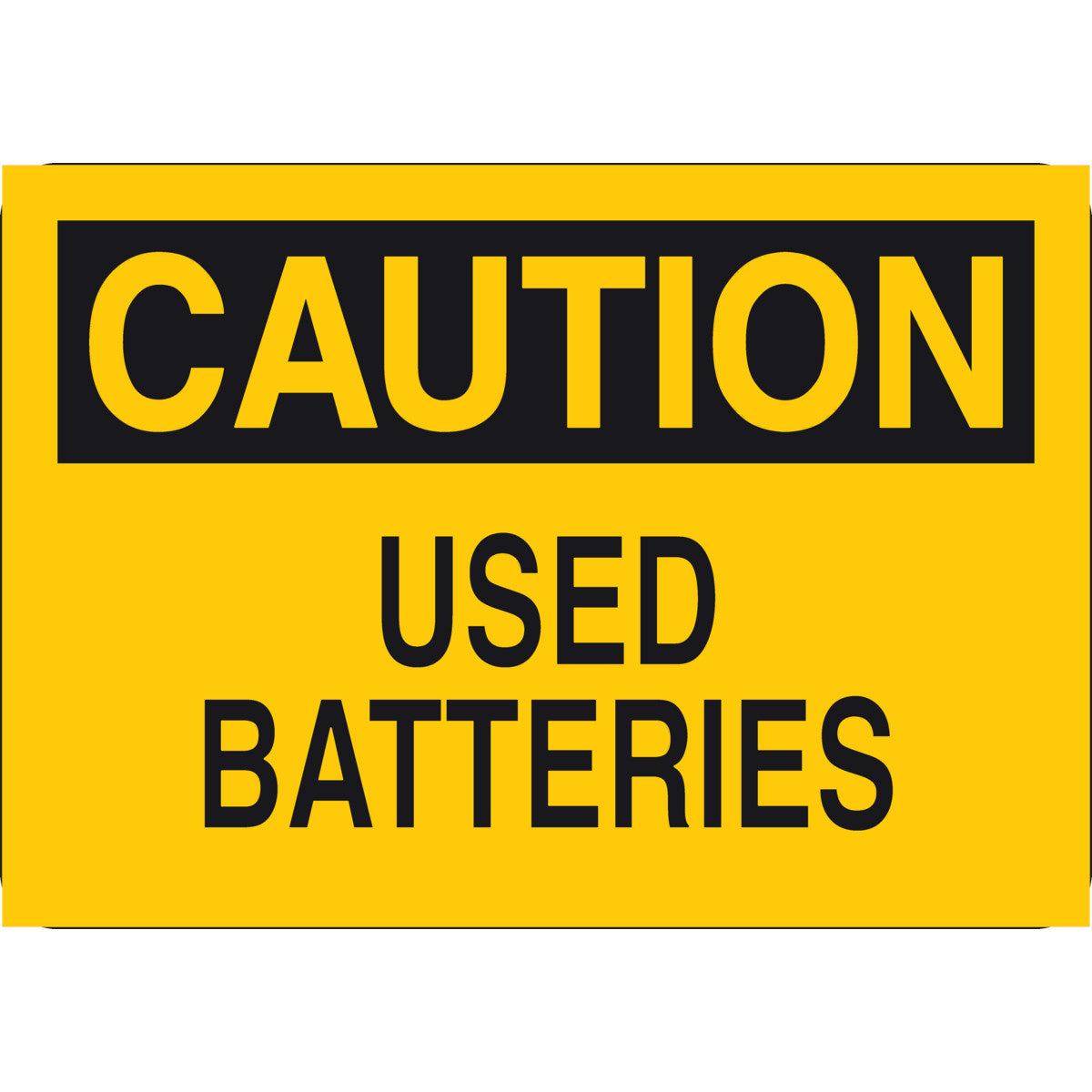 B401 7X10 BLK/YEL CAUTION USED