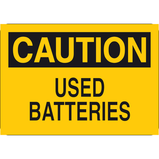 B401 7X10 BLK/YEL CAUTION USED