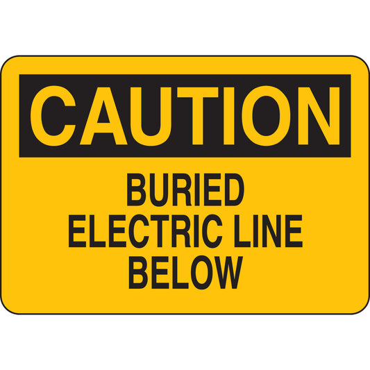 B401 7X10 BLK/YEL CAUTION BURIED