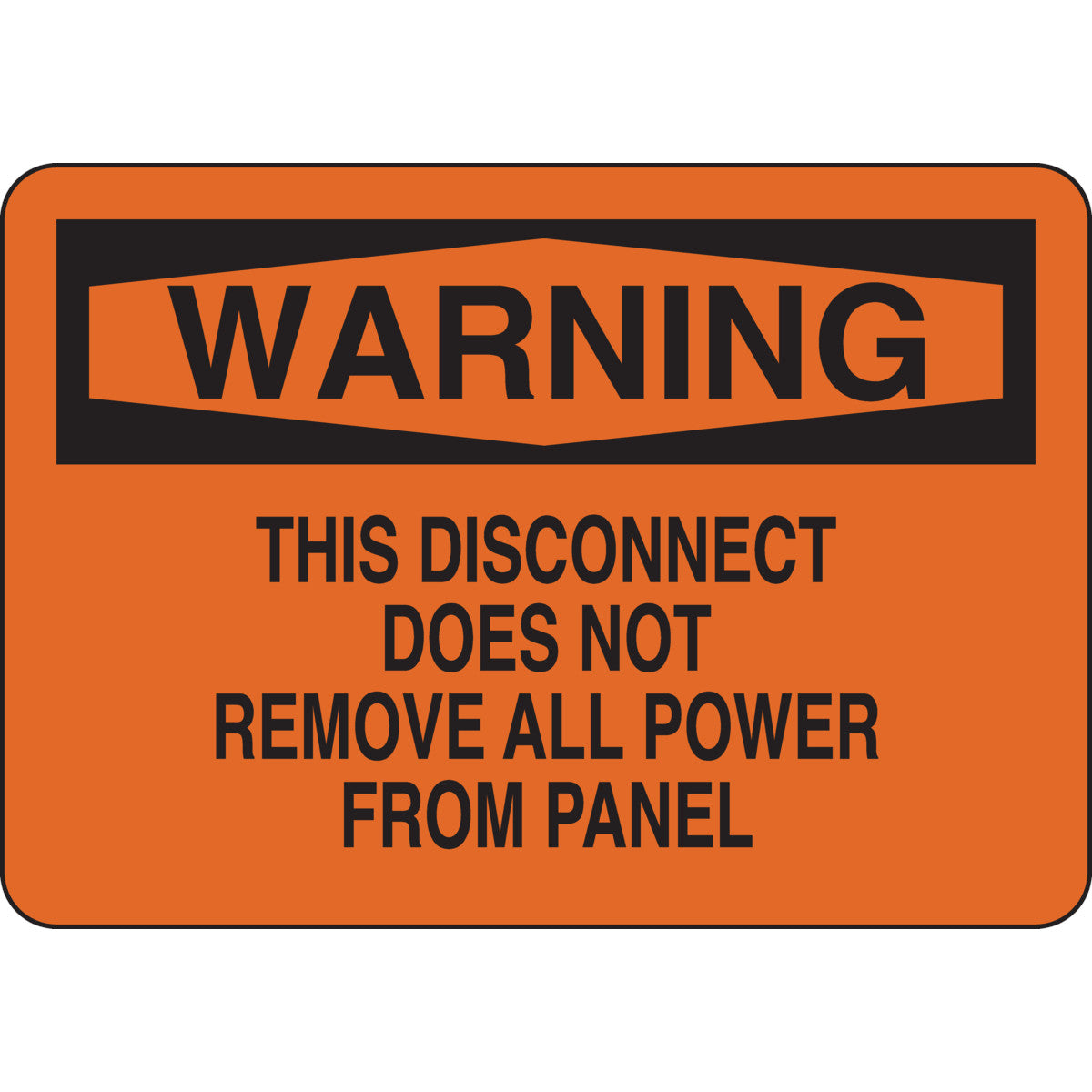 B401 7X10 BLK/ORG WARNING THIS