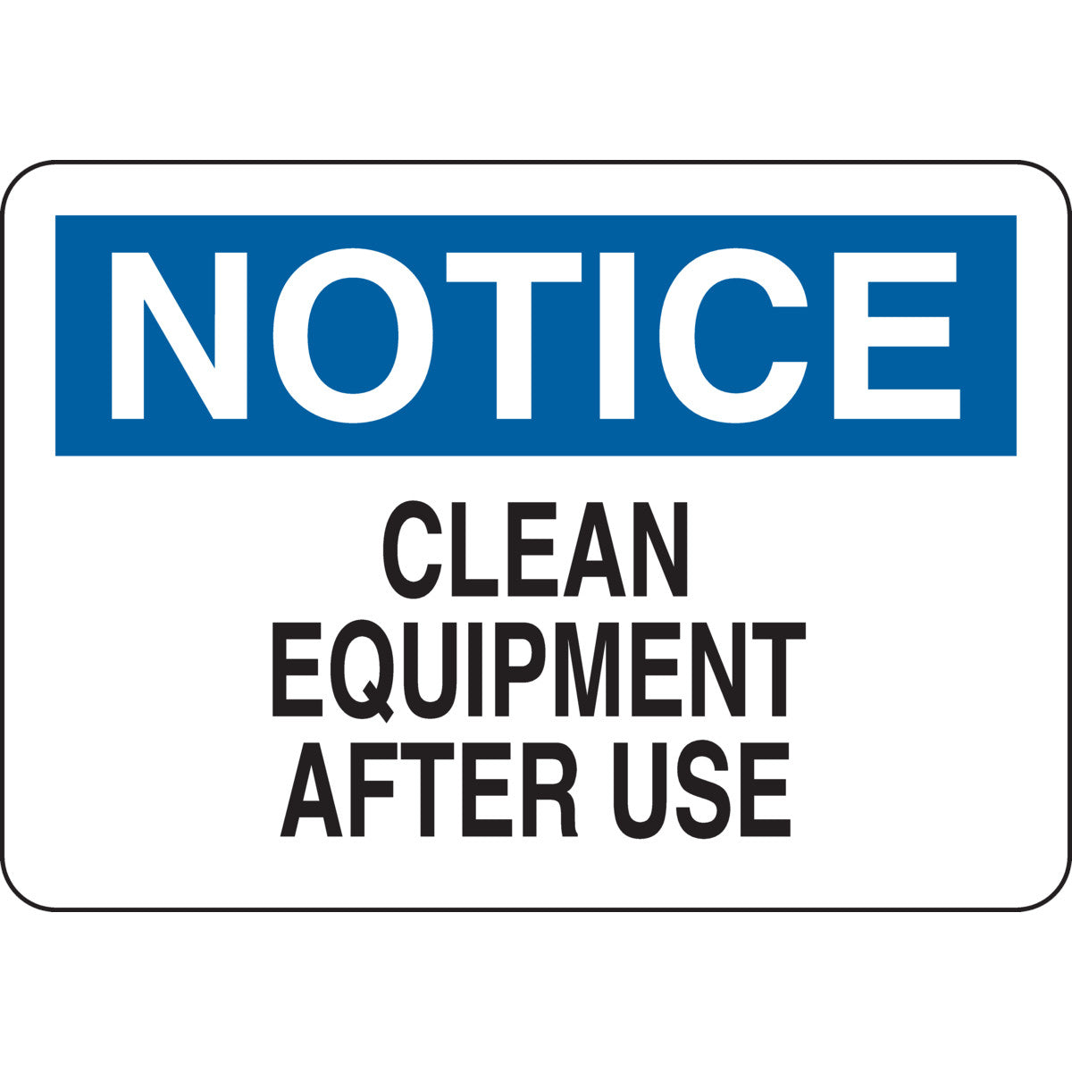 B302 7X10 BLK/BLU/WHT NOTICE CLEAN
