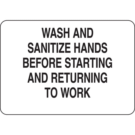 B302-7X10-WK-T-WASH AND SANITIZE HANDS