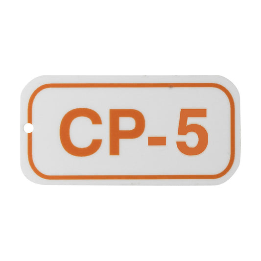 1.5"X3"ENERGY TAGS ORN/WHT,CP-5,ADH 5/PK
