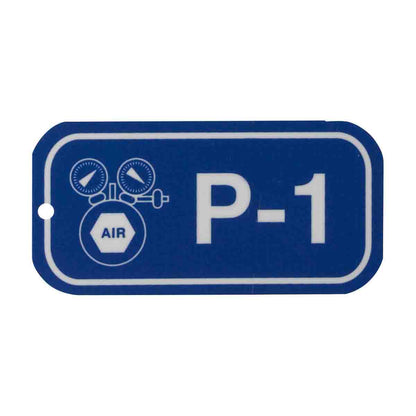 1.5"X3" ENERGY TAGS WHT/BLU,P-1, 25/PK